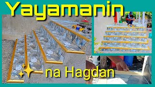 How To Install Stair Nosing Edging Pagkanto ng tile trim sa hagdan 90 degree MichaelInstallertv [upl. by Mallissa]