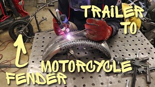 Making a Motorcycle Fender from a Trailer Fender  Grom E37 [upl. by Ydoj]