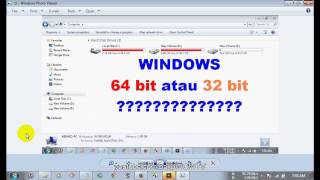 Cara Mengetahui Windows 32bit atau 64bit [upl. by Ltsyrk]