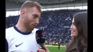 Dejan Kulusevski Post Match Interview Tottenham vs West Ham 41 [upl. by Annaiek]