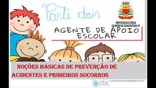 CONCURSO DE AGENTE DE APOIO ESCOLAR 2024 DE CARAGUA FGV NOÇÕES DE PRIMEIROS SOCORROS PARTE ESPECIF [upl. by Bloem]