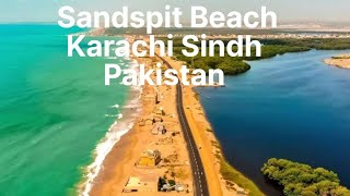 Sandspit Beach Karachi Sindh Pakistan Near Hawkes Bay Beach and Manora Kakapirsandspit hawkesbay [upl. by Akemihs]