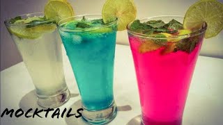 3 Mocktails  Refreshment drinks  Easy quick best mocktails [upl. by Nnairak]