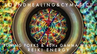 Tuning Forks amp Cymatics  7 Chakras  Reiki Energy  40Hz Gamma Frequency [upl. by Lucian20]