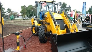 JCB Launches 3CX Compact Backhoe at ICUEE 2015 [upl. by Gloriana]