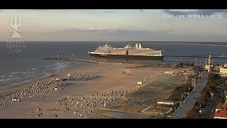 Webcam Neptun Hotel Warnemünde  Tagesablauf 08062015  en0214 [upl. by Eiduam]