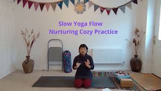 Slow Yoga Flow Nurturing cozy Practice  Hatha Beginner friendly 45 mins class [upl. by Auka]