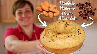 CIAMBELLA ALLE MANDORLE E GOCCE DI CIOCCOLATO  Ricetta Facile Senza Burro [upl. by Samal]