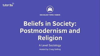 Postmodernism and Religion  Beliefs in Society  ALevel Sociology [upl. by Ernaline]