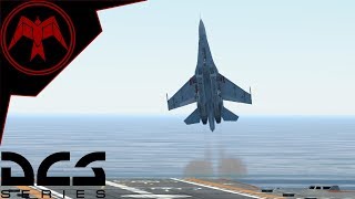 Su27 Cobra Carrier Landings Hoggit Challenge [upl. by Ahsait19]