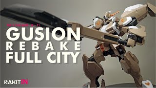 GUNDAM GUSION REBAKE FULL CITY  IRON BLOODED ORPHANS SERIES  ASMR STRAIGHT BUILD  HG [upl. by Yesdnyl]