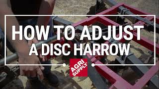 Agri Supply® How to Adjust a Disc Harrow [upl. by Nnylharas]