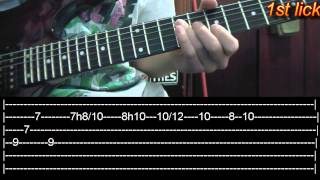 Fade To Black Intro Lesson  Metallicawith tabs [upl. by Drofiar]