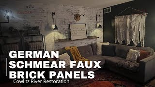 Diy German schmear faux brick panels [upl. by Llerrah151]