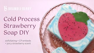 DIY Strawberry Cold Process Soap 🍓 The Ultimate Summer Soap Project  Bramble Berry [upl. by Gaspar]