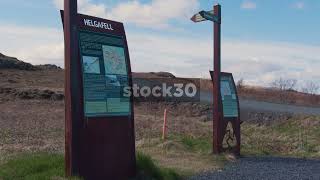 Sign For Helgafell Mountain Snæfellsnes Peninsula Iceland [upl. by Harve878]