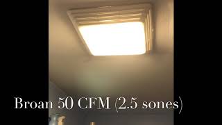 Bathroom fan sound levels Sones [upl. by Selry]