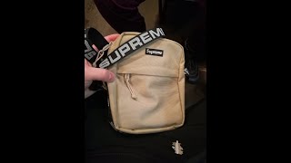 Supreme shoulder bag ss18 unboxing распаковка legit check [upl. by Nerrak311]