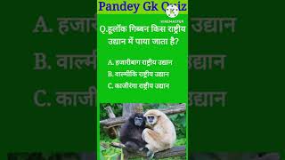 Hoolock gibbon kis National park mein Paya jata hai  shorts [upl. by Esmerolda]