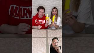 Real vs fake banana challenge game hmelkofm challenge banana funny myhaam shorts [upl. by Dani]