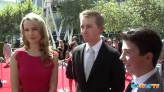 Bridgit Mendler Jason Dolley amp Bradley Steven Perry Interview  2012 Creative Arts Emmys [upl. by Devonne]