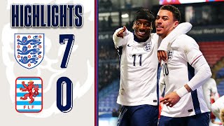 England U21 70 Luxembourg U21  Clinical Young Lions Put SEVEN Past Luxembourg  Highlights [upl. by Whallon]