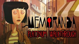 Memoranda  Platinum Walkthrough Full Game amp Trophy Guide PS4 [upl. by Acnalb]