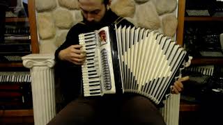 3684  Black White Noble Nobility Piano Accordion LM 41 120 699 [upl. by Alleon923]