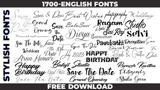 stylish english fonts free download English font collection style fonts pc amp laptop [upl. by Putscher]