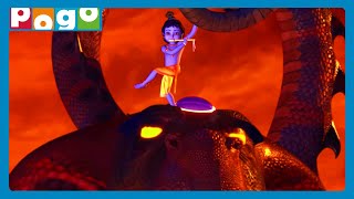 Little Krishna 🪈 Kalia Naag ka sar bana Dance Floor🕺  Full Episode ✨ Cartoon for Kids  POGO [upl. by Teodorico]