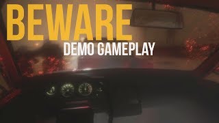 BEWARE Driving Horror Game Demo gameplay [upl. by Yardna]