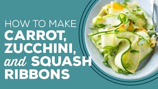 Blast from the Past Carrot Zucchini and Squash Ribbons Recipe  Healthy Sides for Dinner [upl. by Aliwt]