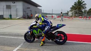 Valentino Rossi practice start Sepang winter test 2016 Super SOUND [upl. by Skurnik581]