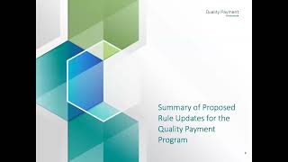 Overview of the 2025 Proposed Rule for the Quality Payment Program [upl. by Monk679]