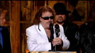 Lynyrd Skynyrd accept award Rock and Roll Hall of Fame inductions 2006 [upl. by Enaile]