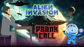 Alien invasion prank call funny prank calls viral viralvideos phonecallprank comedy foryou [upl. by Kalvin]