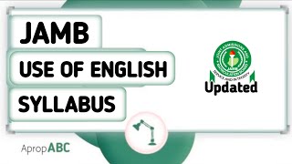 Jamb Syllabus for English 2024 Updated [upl. by Maples]