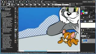 how to use background eraser tool in corel paintshop pro X [upl. by Ajidahk978]