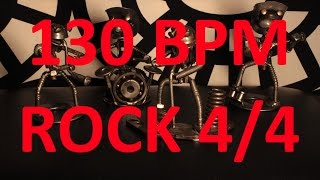 130 BPM  ROCK  44 Drum Track  Metronome  Drum Beat [upl. by Nova]