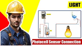 photocell sensor connection  photocell sensor wiring practical video  photocell sensor [upl. by Eilojne]