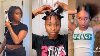 VIRAL BLACK HAIR TIKTOKS THAT SLAY 💞 PROTECTIVE STYLES FOR NATURAL HAIR [upl. by Gile]