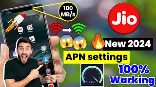 Jio APN Setting For Fast Network Speed 2024  Jio 4G5G APN Setting 2024  Jio APN For High Speed [upl. by Hauck]