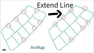 Extend Line ArcMap تمديد الخطوط [upl. by Mckale275]