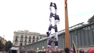 20150911 Capgrossos de Mataró Torre de 7 Barcelona [upl. by Areht]