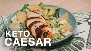 Classic KETO Caesar Salad with Homemade Dressing [upl. by Aennil337]