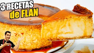 🍮 Las 3 recetas de FLANES más deliciosas PARA SORPRENDER a tus invitados [upl. by Ynohtn]