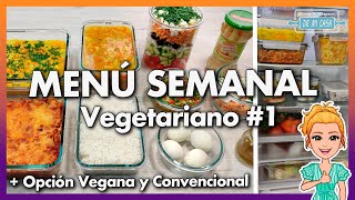 💚 Menú Semanal Vegetariano  Vegano ¡FÁCIL y DELICIOSO 🥒🍅 Meal prep en 2 horas para La Semana 🤩 [upl. by Ecnedurp3]