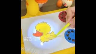 Projector Painting Toy Kids Drawing Board With Projection toys toysreview toysforkids painting [upl. by Icrad]