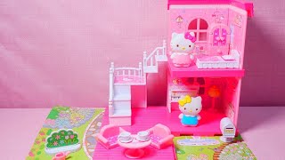 2 Minutes Satisfying with Unboxing HELLO KITTY Two Story House ASMR No Talking [upl. by Gavrila]