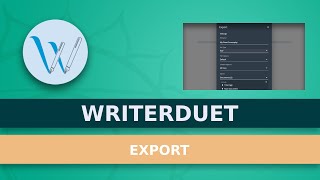 How To Export Files With WriterDuet [upl. by Gwenneth76]